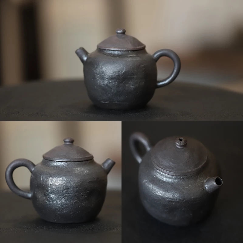 Chu. Kabu ExplorEs Objects Holds PurPle Clay Firewood To Make TeapoTs, Brew Tea Pots, And Sketch Pots. Handmade Bare Glazed
