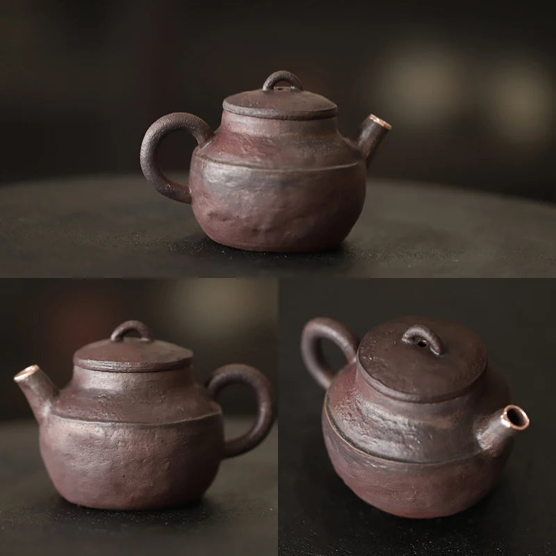 Chu. Kabu ExplorEs Objects Holds PurPle Clay Firewood To Make TeapoTs, Brew Tea Pots, And Sketch Pots. Handmade Bare Glazed