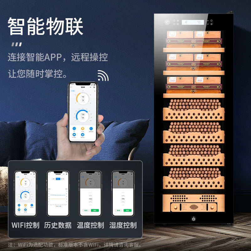 Cigar Humidor Cigar Humidor 2680pcs Cigar Intelligent Wi-F Constant Temperature Humidity Compression Humidor Wine Refrigerator