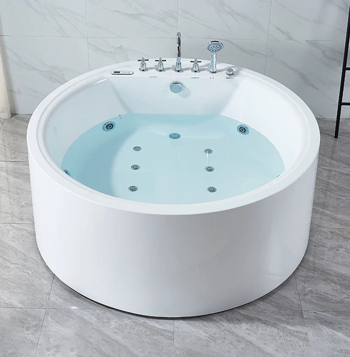 Circular integrated seamless massage bathtub, two person independent internet celebrity homestay bathtub