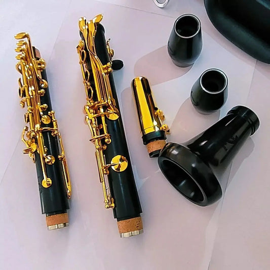 Clarinet Ebony Material 18 Keys B-flat Gold-plated Clarinet Instrument