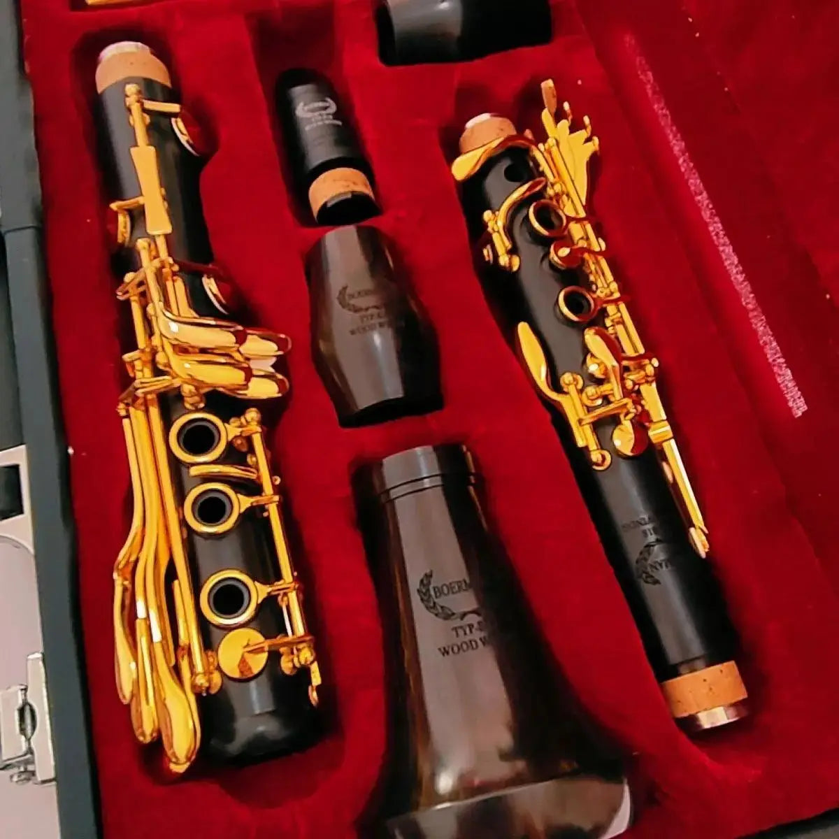 Clarinet Ebony Material 18 Keys B-flat Gold-plated Clarinet Instrument