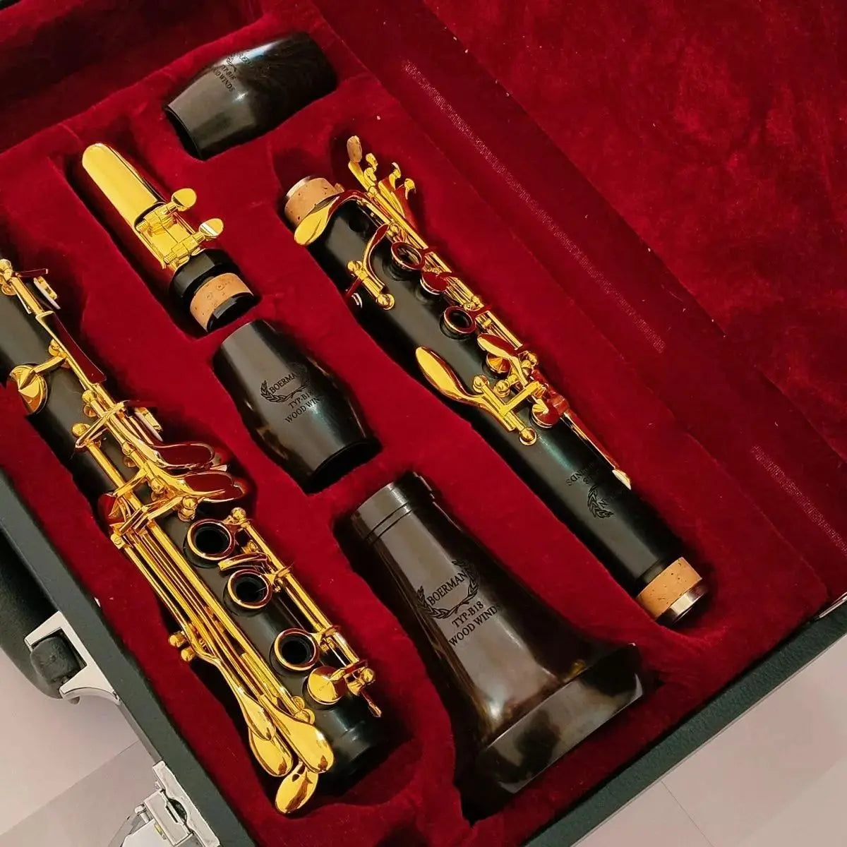 Clarinet Ebony Material 18 Keys B-flat Gold-plated Clarinet Instrument