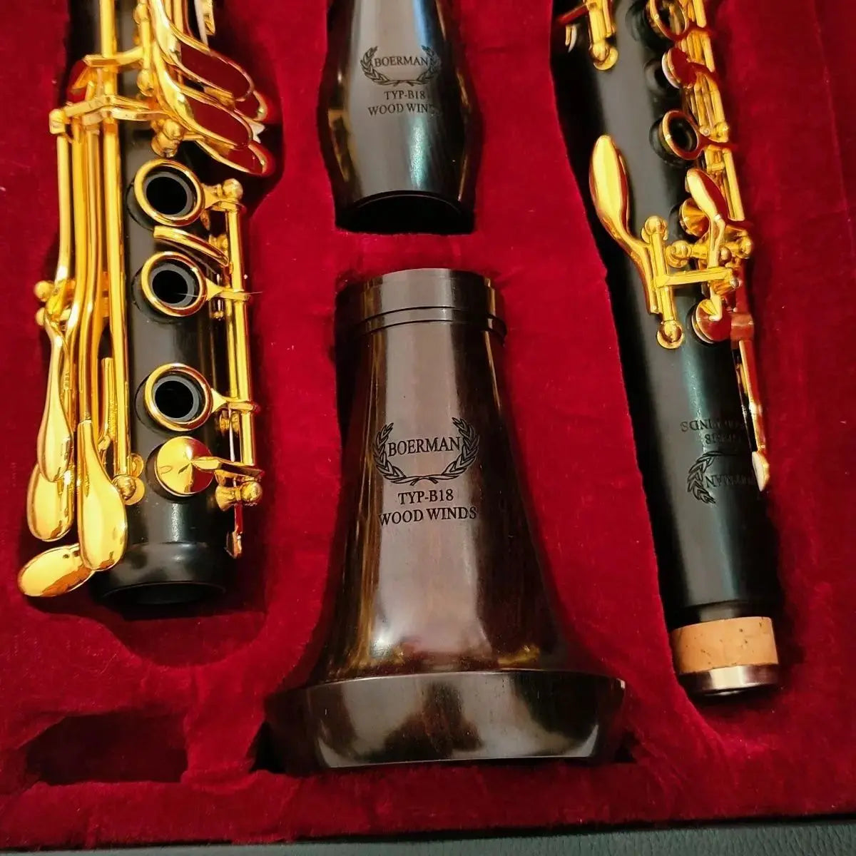 Clarinet Ebony Material 18 Keys B-flat Gold-plated Clarinet Instrument