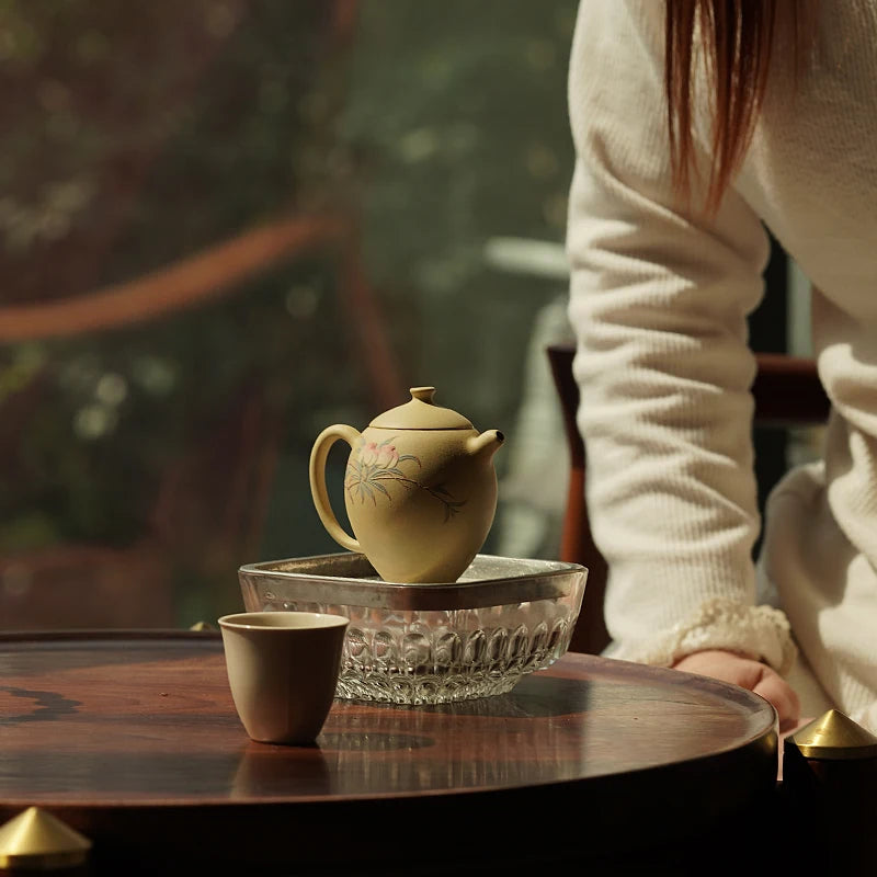 Clay Painting Huai Pot Raw Ore Benshan Green Mud Yixing Handmade Purple Clay Pot Kung Fu Teapot Sketch Pot 120cc