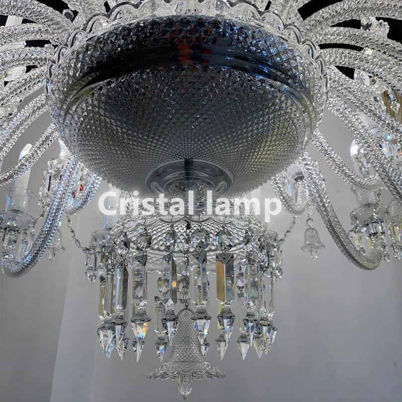 Clear Crystal Chandelier Custom Modern Large Villa Hotel Lustre Luxury Lamp