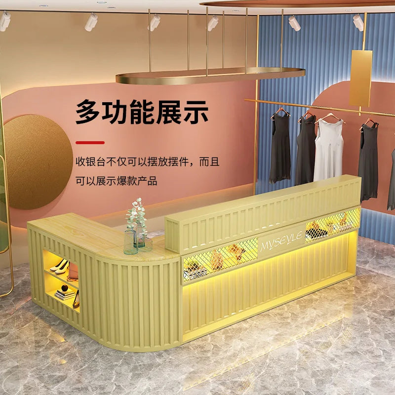 Clothing store cashier, commercial milk tea shop, shoe shop, bag and hair salon, reception counter, corner counter, beauty shop