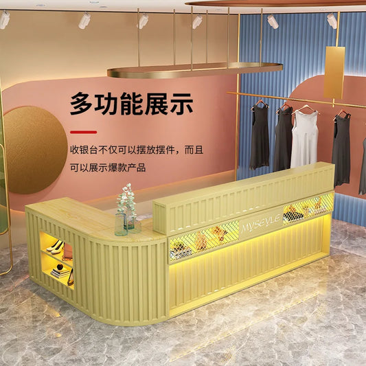 Clothing store cashier, commercial milk tea shop, shoe shop, bag and hair salon, reception counter, corner counter, beauty shop