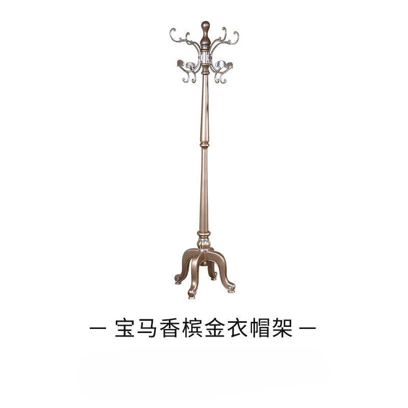 Coat rack, European style solid wood luxury classical storage shelf, bedroom storage shelf