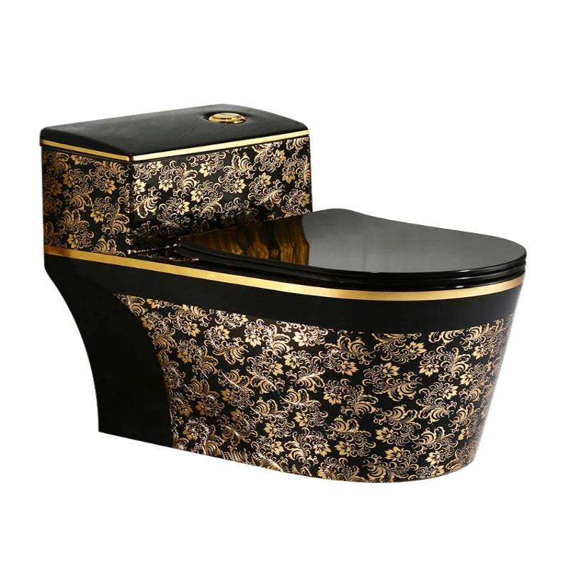 Colorful toilet, ceramic, European style connected body, personalized and creative water closet, bathroom