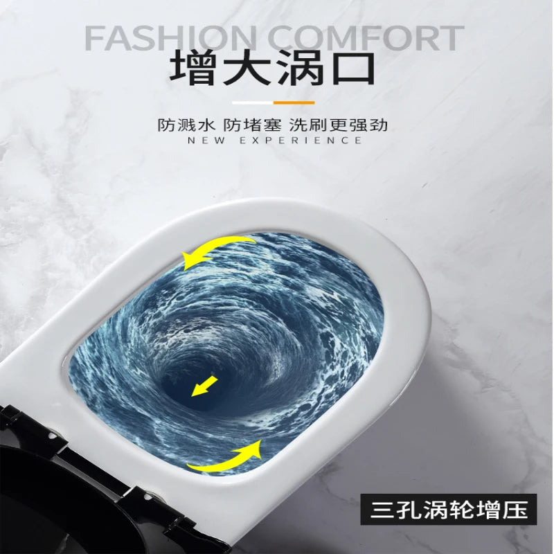 Colorful toilet, ceramic, European style connected body, personalized and creative water closet, bathroom