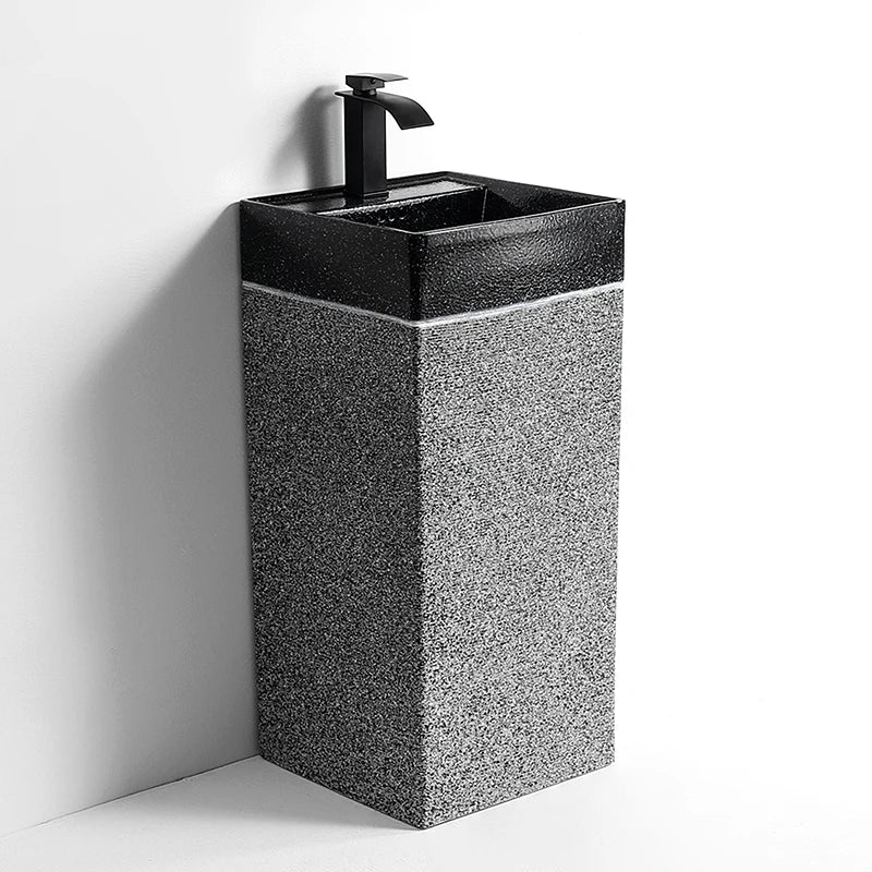 Column basin bathroom integrated column washbasin outdoor courtyard washbasin floor standing retro washbasin