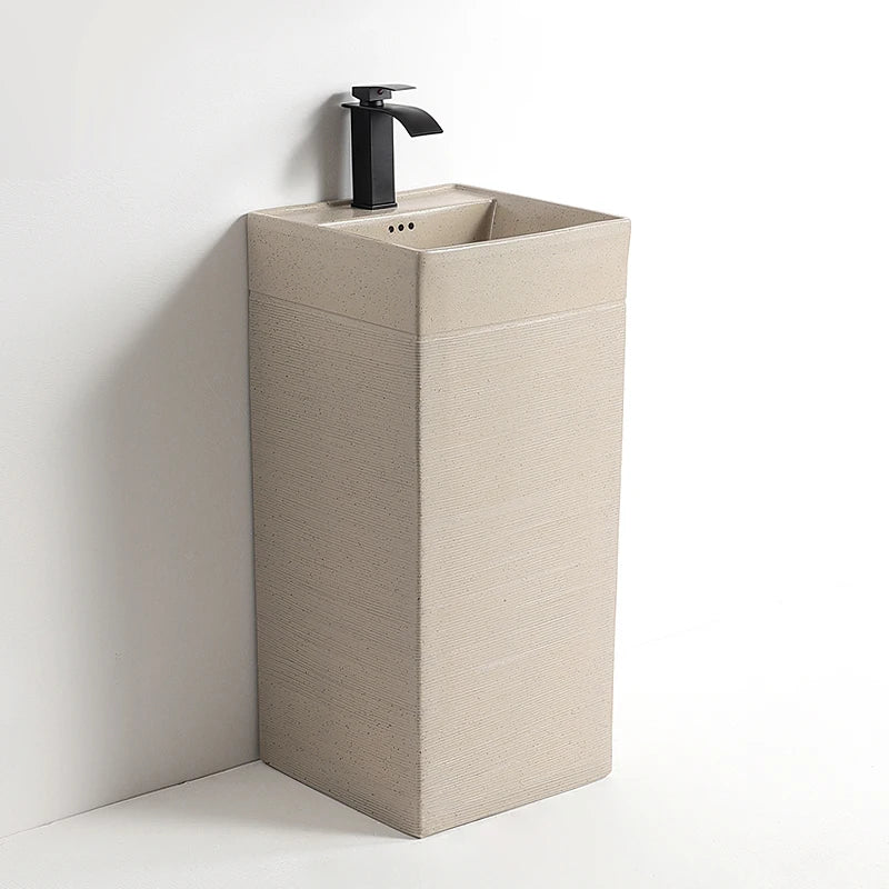 Column basin bathroom integrated column washbasin outdoor courtyard washbasin floor standing retro washbasin