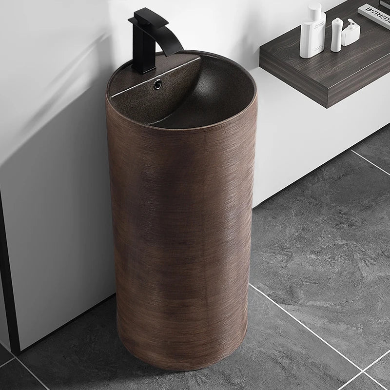 Column basin bathroom integrated column washbasin outdoor courtyard washbasin floor standing retro washbasin