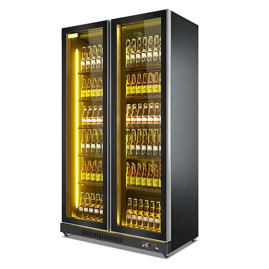 Commercial Beer Beverage Chiller Cola Vertical Display Drink Cooler Refrigerator for Supermarket