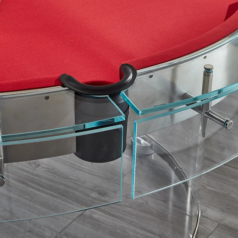 Commercial Club Leisure and Entertainment Table Tennis Table, Chinese Black Eight Tempered Glass Circular Table for BilliardsTen