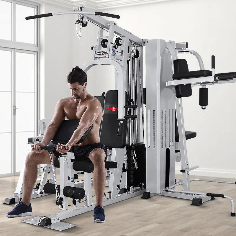 Commercial Comprehensive Trainer Six Person Station Multifunctional Strength Combination Large Fitness Equipment