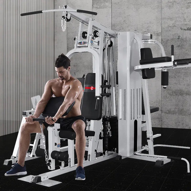 Commercial Comprehensive Trainer Six Person Station Multifunctional Strength Combination Large Fitness Equipment