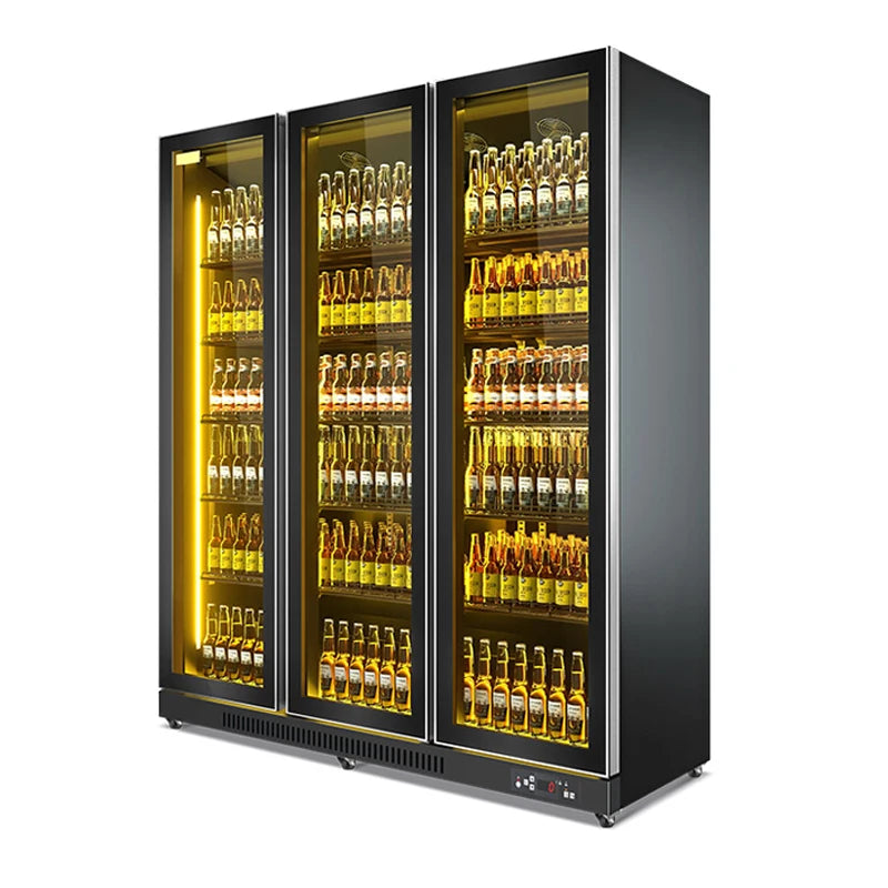Commercial High Quality Beer Display Fridge Transparent Glass Doors Refrigerator Drinks Cooler