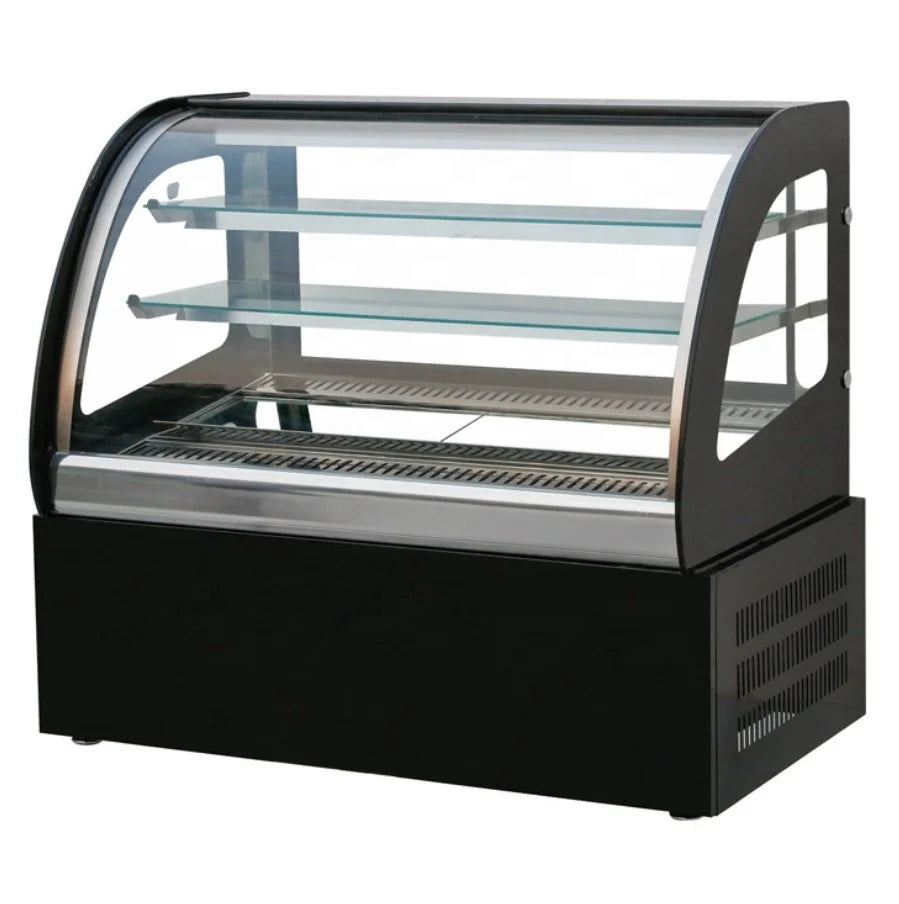 Commercial air cooler curved table top fresh keeping cabinet refrigerated cake ice cream display cabinet showcase