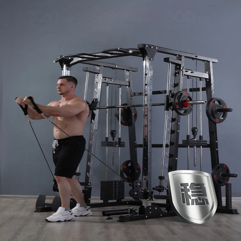 Commercial comprehensive training equipment, fitness equipment, outdoor squat stand, multi-functional gantry combination