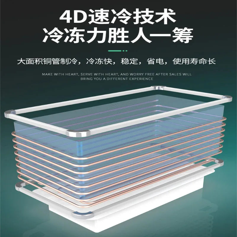 Commercial large capacity combination island freezer freezer freezer freezer glass door horizontal display cabinet for supermark