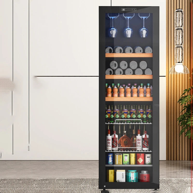 Commercial refrigerated constant temperature small red wine cabinet, hanging cup, household room temperature wine cabinet