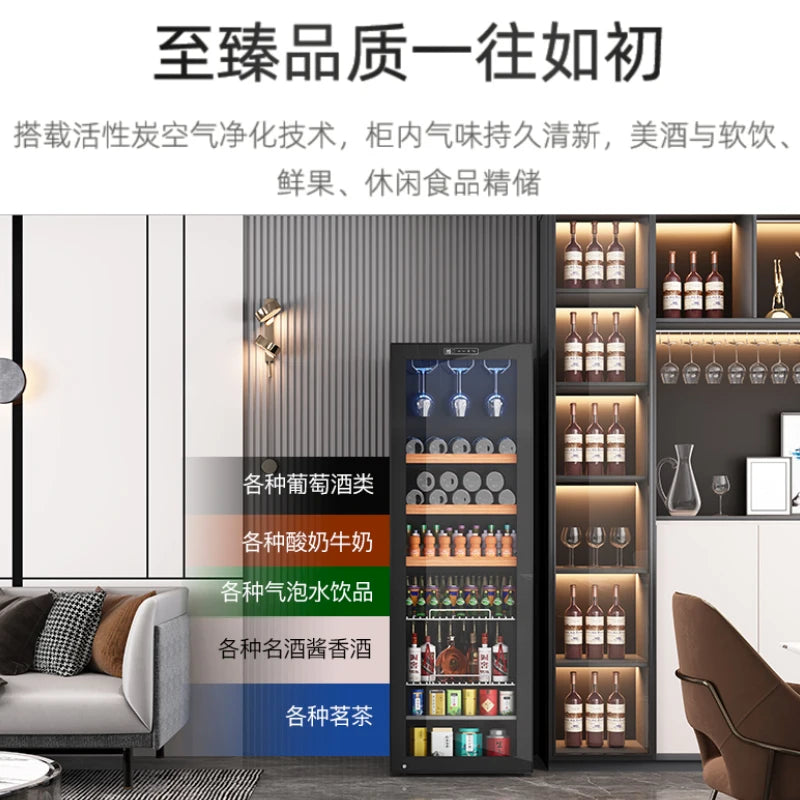 Commercial refrigerated constant temperature small red wine cabinet, hanging cup, household room temperature wine cabinet
