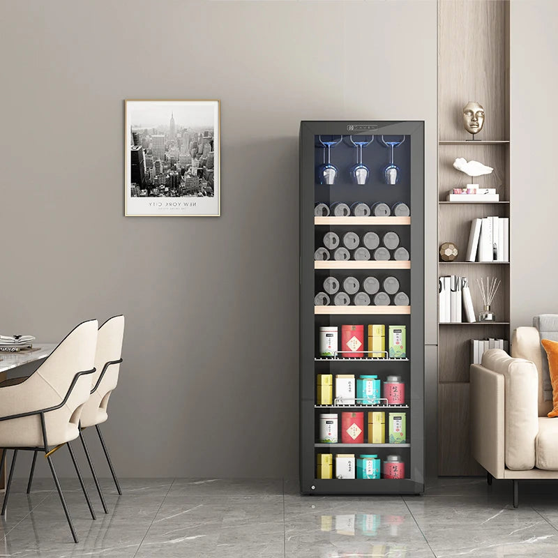 Commercial refrigerated constant temperature small red wine cabinet, hanging cup, household room temperature wine cabinet