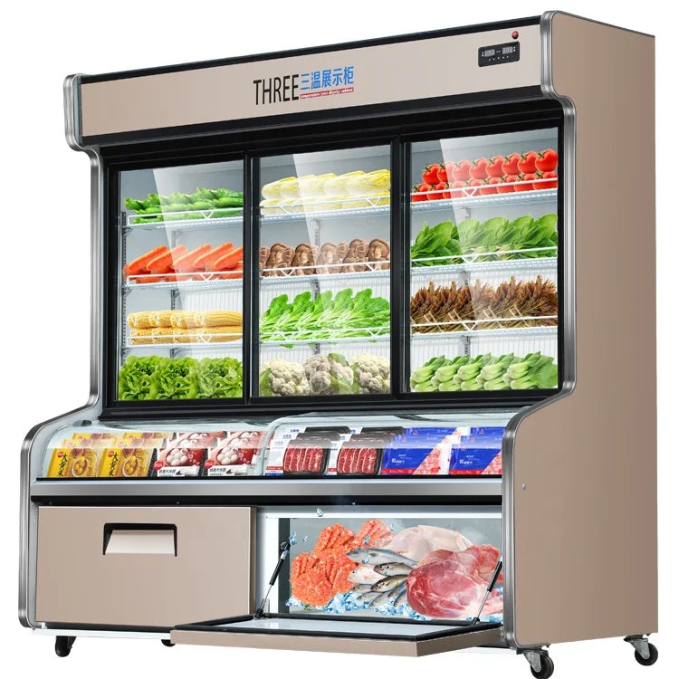 Commercial refrigerated display cabinet supermarket freezer showcase