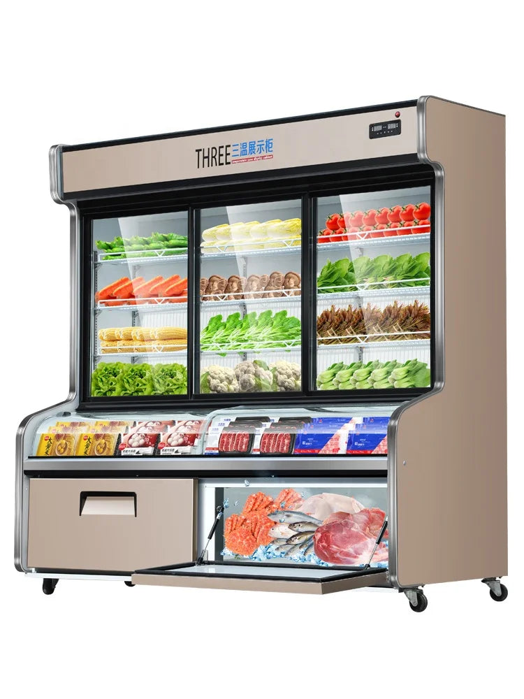 Commercial refrigerated display cabinet supermarket freezer showcase