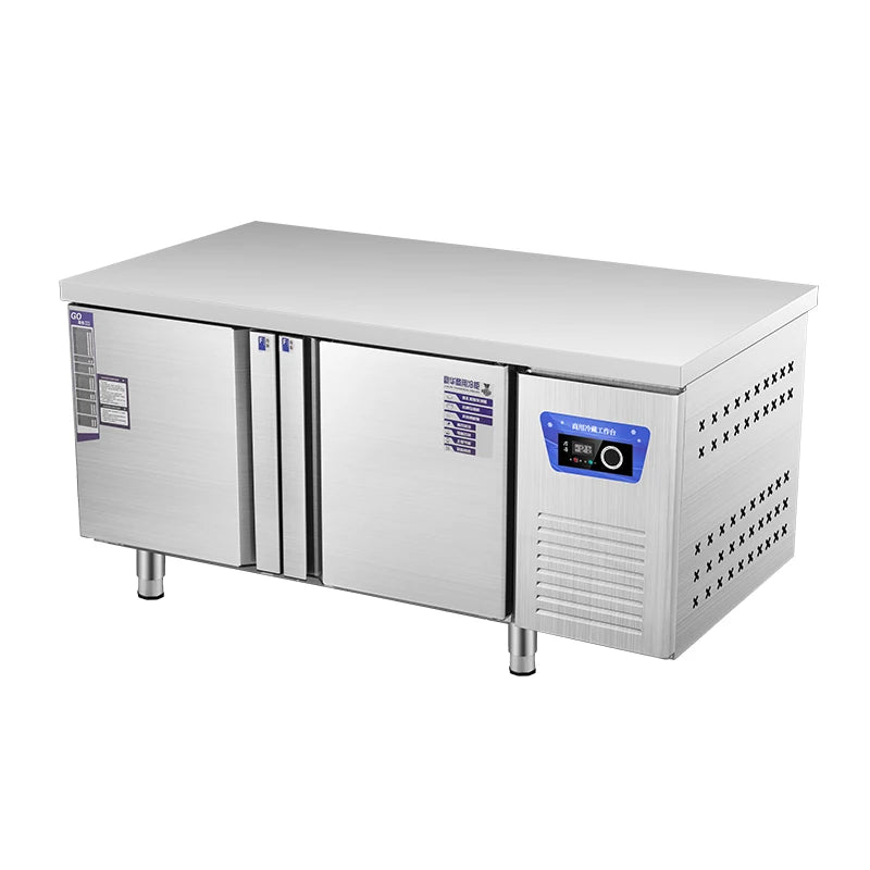 Commercial refrigeration workbench, freezer, freezer, stainless steel operation console, refrigerator, flat cooling and preserva