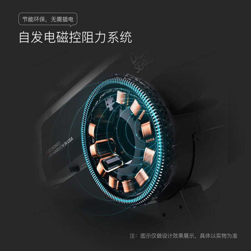 Commercial self generating wind resistance dual power rowing equipment for gyms