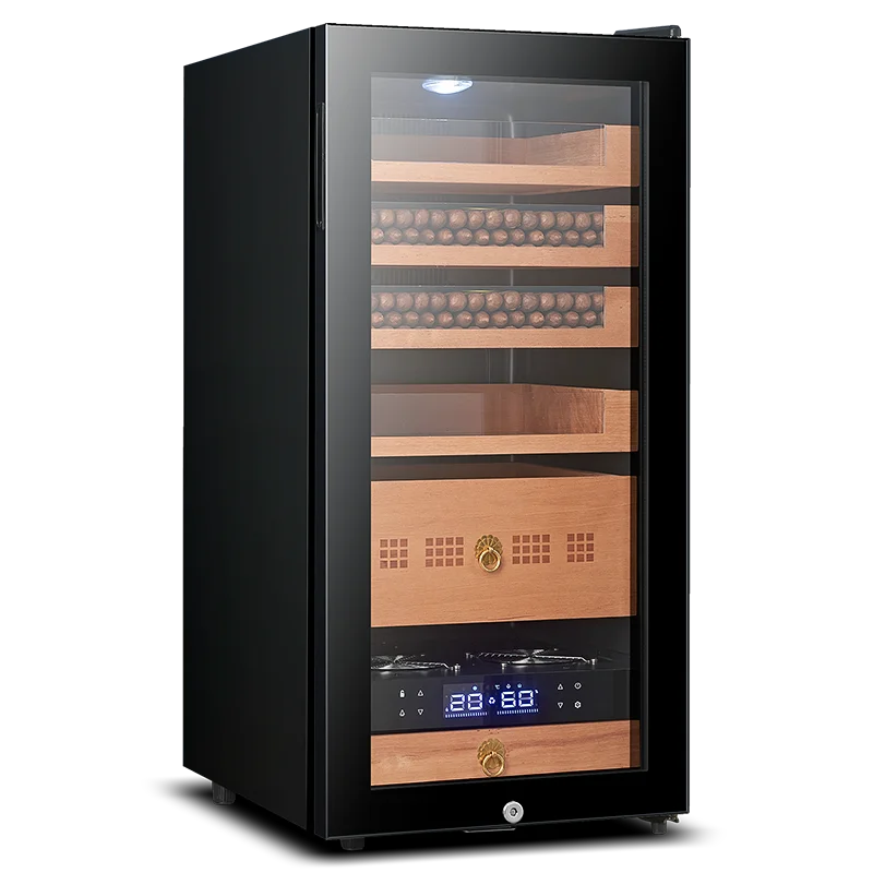 Compressor Cooling Cigar Humidor Cabinet Digital Household Small Cigar Cabinet For Apartment