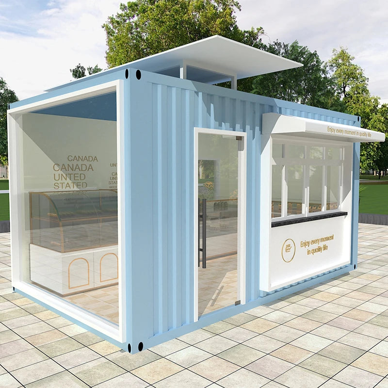 Container mobile house, commercial food square, campus shop, snack stand, milk tea shop, school supermarket, mobile house