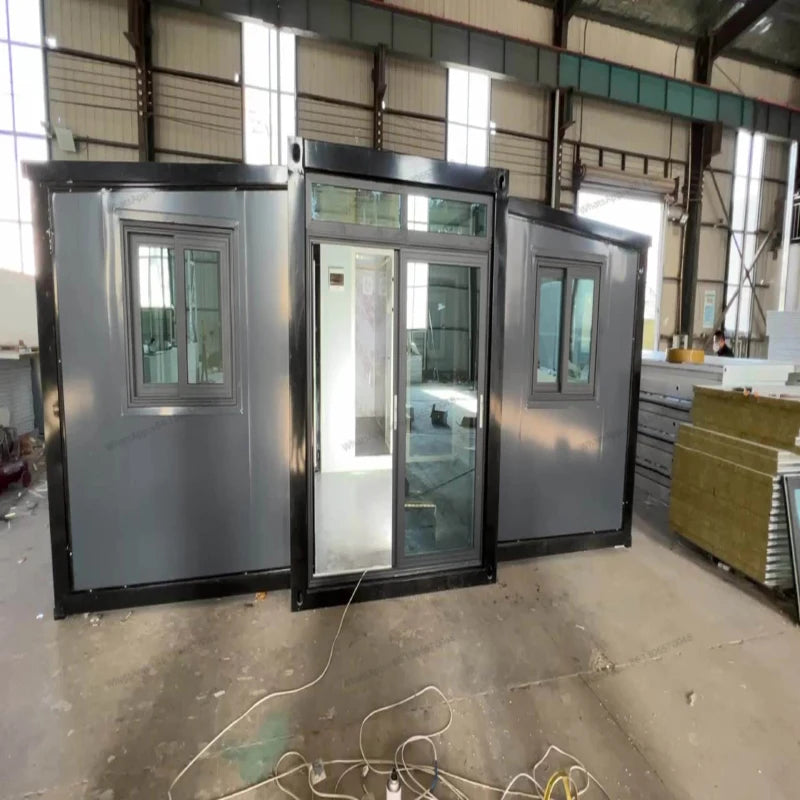 Container room, four bedrooms, one bathroom, deluxe 20 40 foot prefabricated folding container house