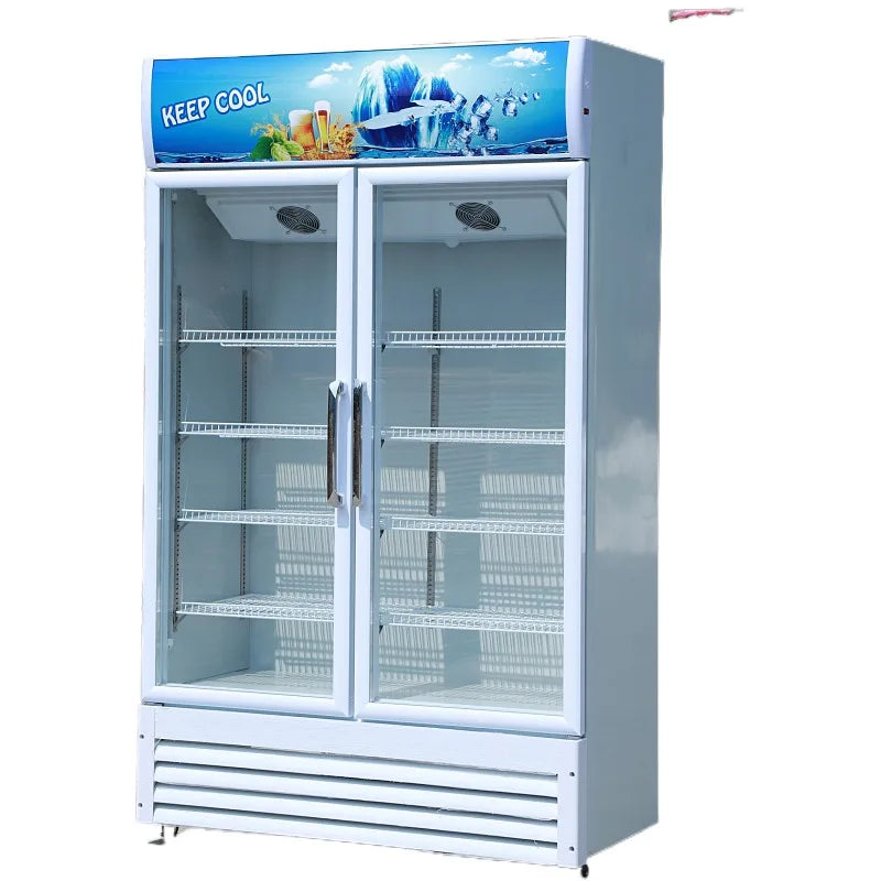 Convenience store glass door refrigerator upright glass door cooler beverage showcase