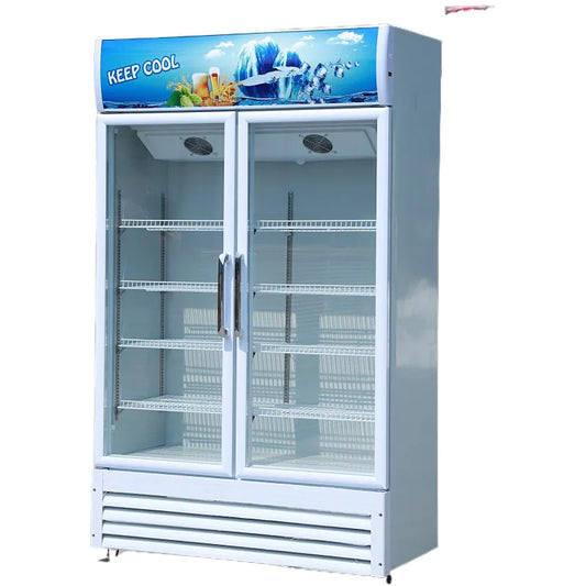 Convenience store glass door refrigerator upright glass door cooler beverage showcase