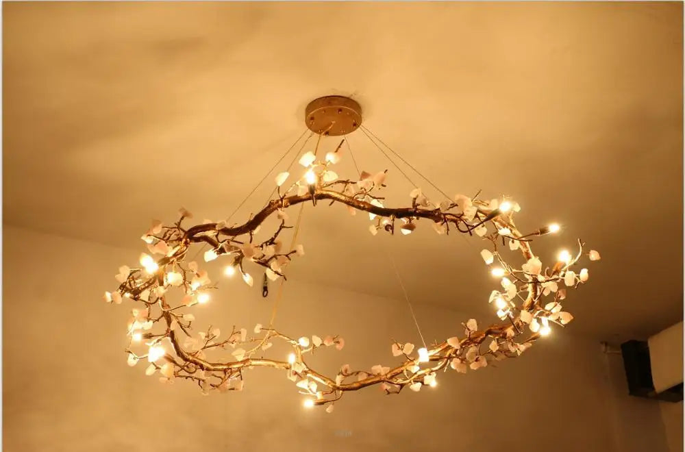 Copper lamp luxury post-modern copper crystal chandelier French living room dining hall lamp American minimalist designer villa