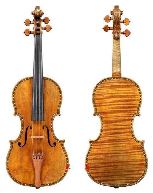 MMOOKA Copy Antonio Stradivari 1716 violin Shell inlay handwork  violin 4/4 100% Retro matte Top Oil Varnish Professional voice violin