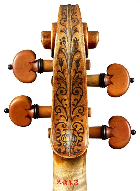 MMOOKA Copy Antonio Stradivari 1716 violin Shell inlay handwork  violin 4/4 100% Retro matte Top Oil Varnish Professional voice violin