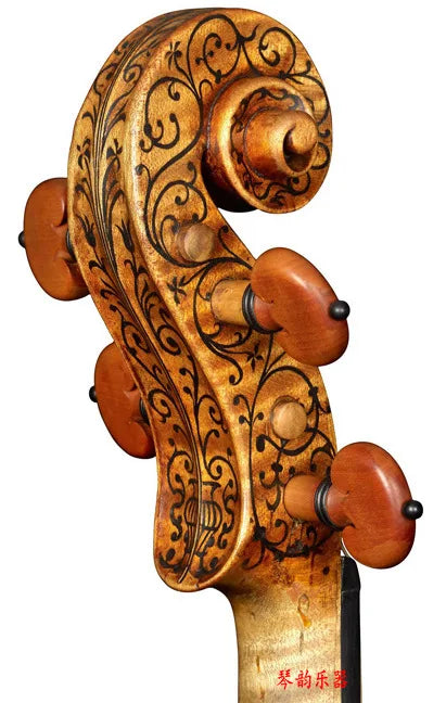 MMOOKA Copy Antonio Stradivari 1716 violin Shell inlay handwork  violin 4/4 100% Retro matte Top Oil Varnish Professional voice violin