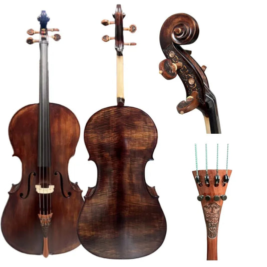 MMOOKA Copy Stradivari Song profession master Cello 4/4 Old spruce , 100% Hand Made
