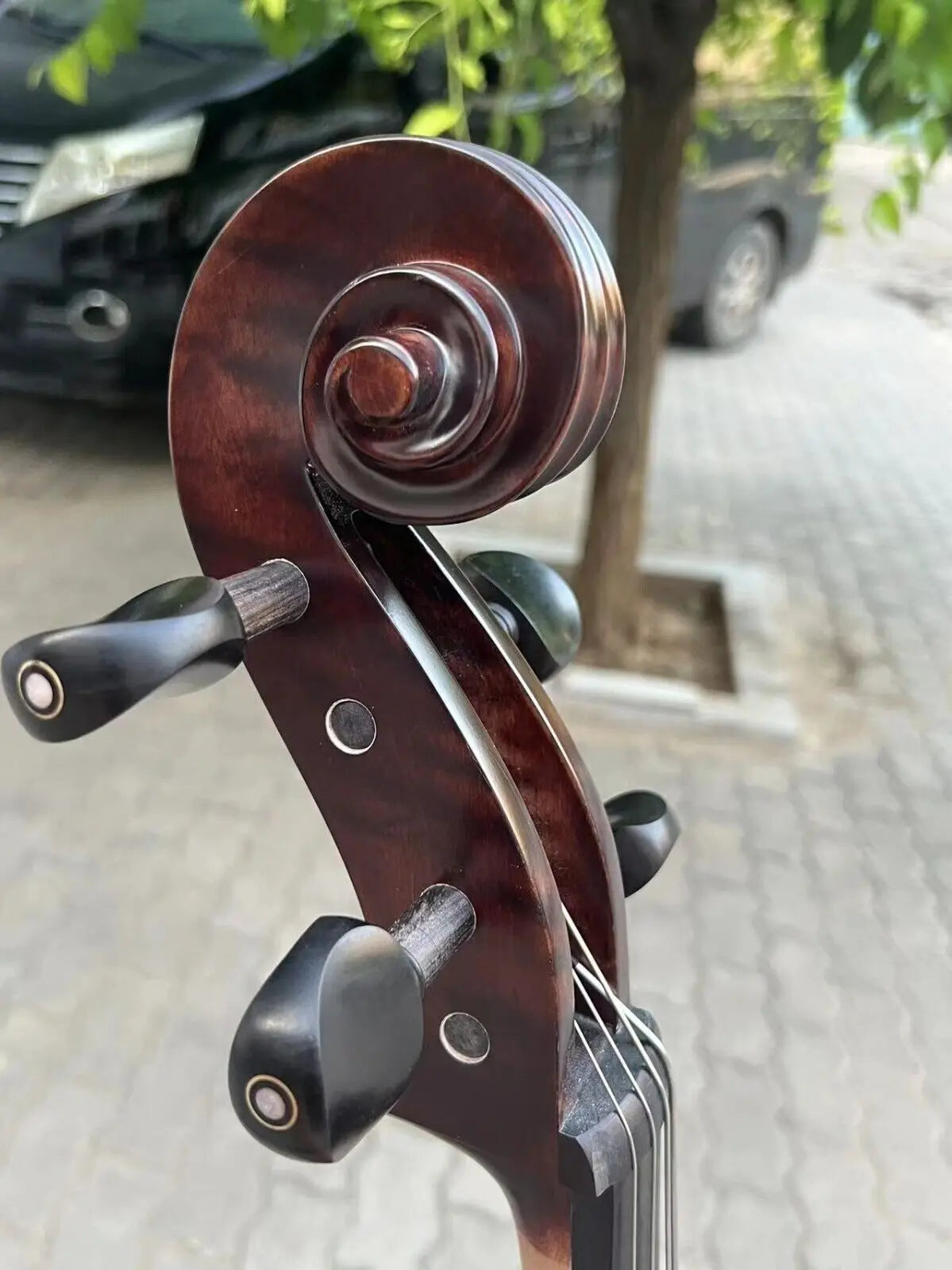 MMOOKA Copy Stradivari left Cello 4/4 Old spruce , 100% Hand Made with Bag, Bow#15719