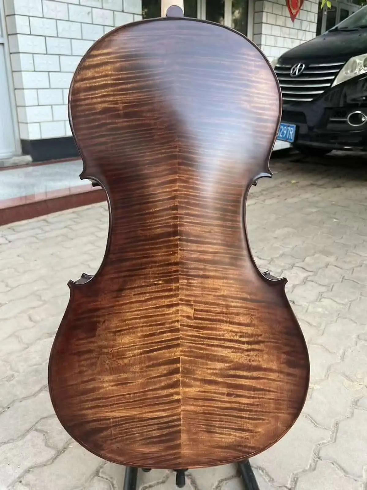 MMOOKA Copy Stradivari left Cello 4/4 Old spruce , 100% Hand Made with Bag, Bow#15719