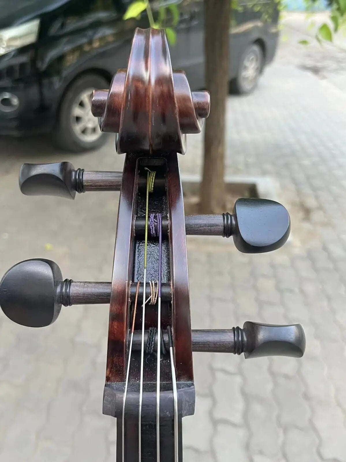 MMOOKA Copy Stradivari left Cello 4/4 Old spruce , 100% Hand Made with Bag, Bow#15719