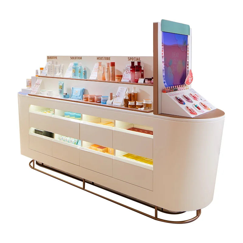 Cosmetics display cabinet beauty salon cabinet for skin care products perfume facial mask lipstick nail polish product display s