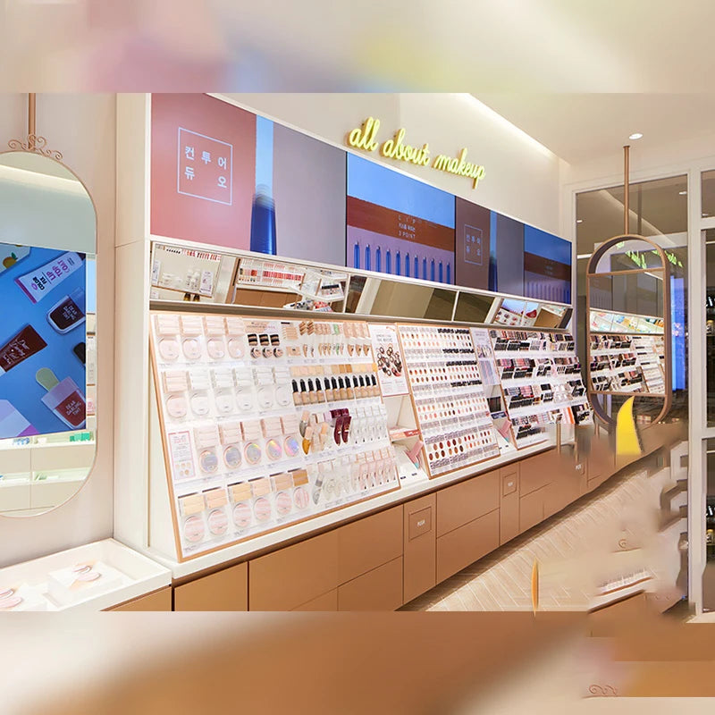 Cosmetics display cabinet beauty salon cabinet for skin care products perfume facial mask lipstick nail polish product display s