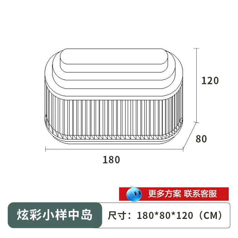 Cosmetics display cabinet, beauty salon cabinet, skin care product display, island display cabinet, shelf, shelf, baking varnish