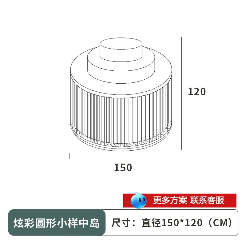 Cosmetics display cabinet, beauty salon cabinet, skin care product display, island display cabinet, shelf, shelf, baking varnish